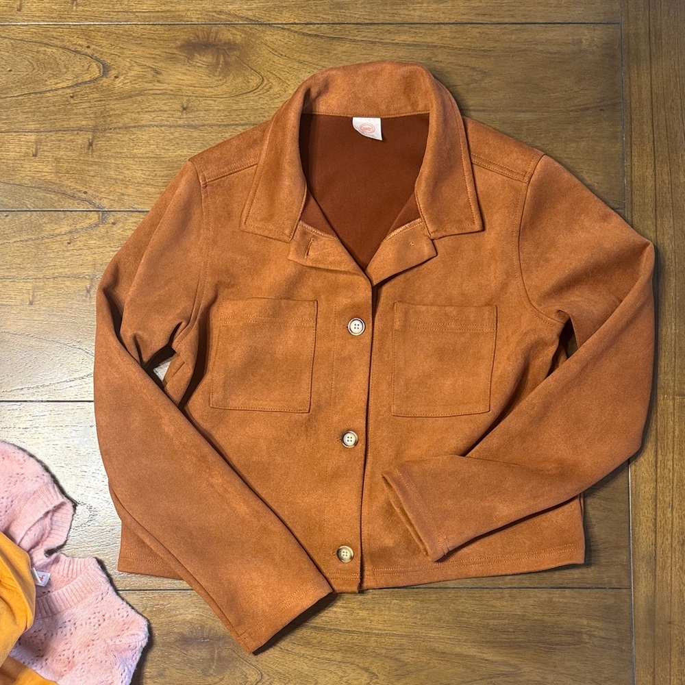 Girls set of long sleeve top, knit sweater and jacket, Size 14 - Picture 2 of 9